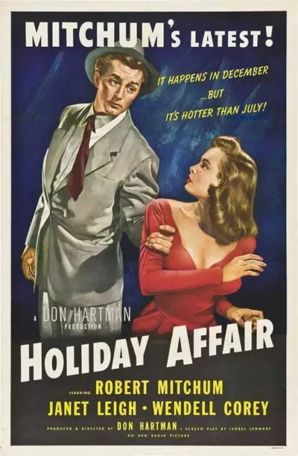 71536 Holiday Affair Robert Mitchum Janet Leigh Wall Decor Print Poster