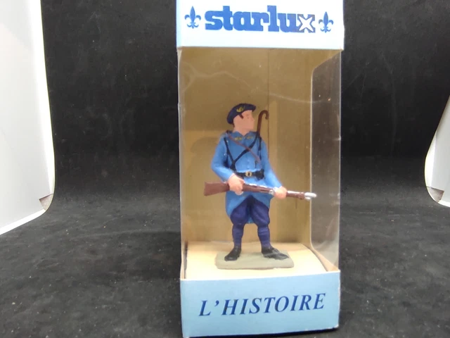 Figurine Ancienne Starlux - Chasseur Alpin Avec Grenade à Manche - N°17 - Occasion