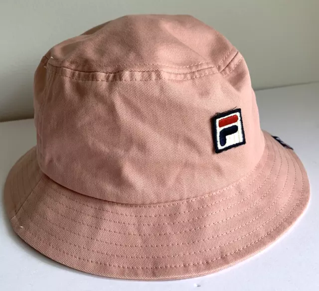 FILA Women's PINK cotton bucket hat with pocket Sun Hat NWOT 8"