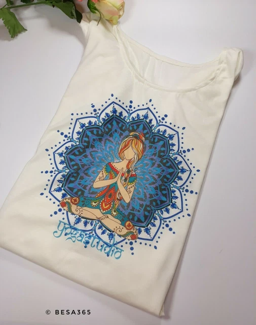 Maglietta Tank Top Om Yoga Albero Della Vita Tree Taglia Unica Yoga Festival Goa