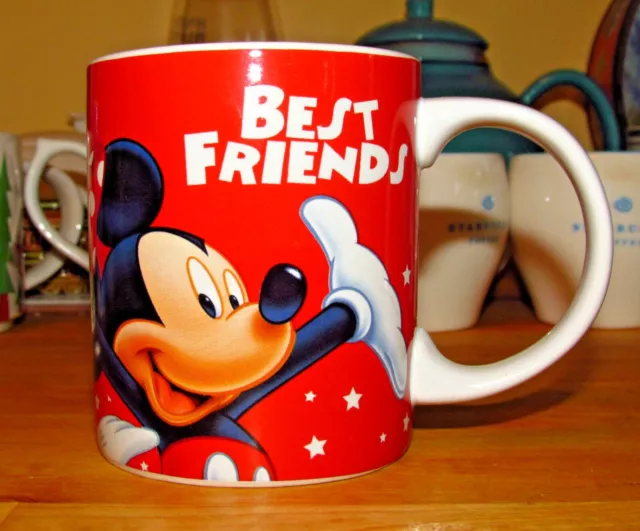 MICKEY MOUSE “Best Friends” Mug Cup with Minnie Mouse DONALD DUCK Goofy & Pluto