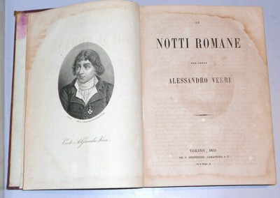 LETTERATURA ALESSANDRO VERRI LE NOTTI ROMANE 1837 7 INCISIONI COMPLETO ROMANZO 