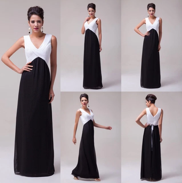 Black and white evening dresses best sale uk