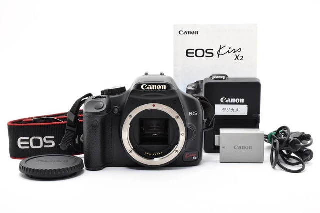 CANON EOS KISS X2 DSLR Body EF-S 18-55mm Lens JAPAN [MINT