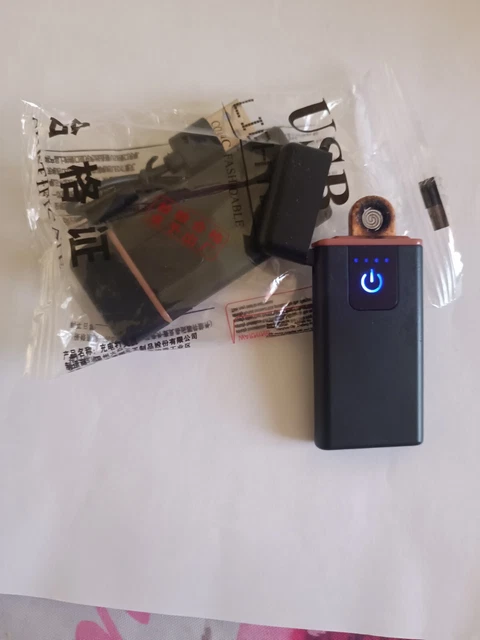 BRIQUET ALLUME-CIGARETTE ÉLECTRIQUE Usb Rechargeable Design Mince EUR 3,99 