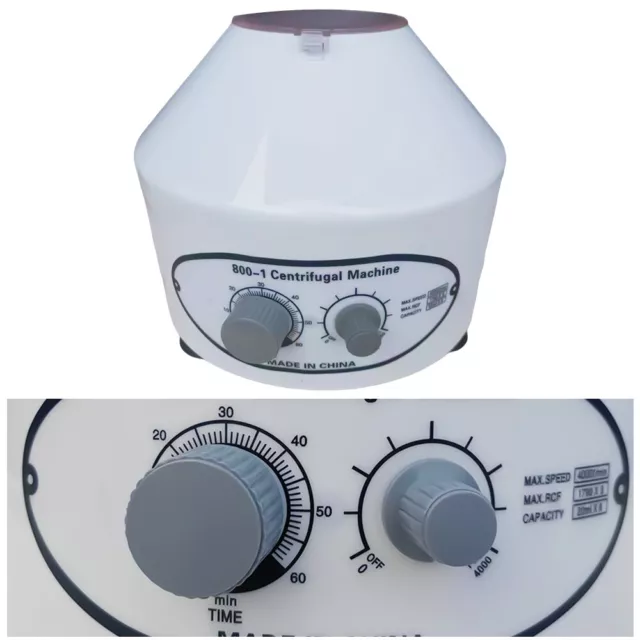 800-1 Electric Centrifuge Machine Lab Laboratory Medical 4000RPM with 6x20ml