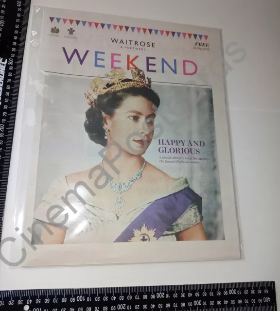 3x HRH Queen Elizabeth 70 Platinum Jubilee Exclusive UK WEEKEND Newspaper Cover 2