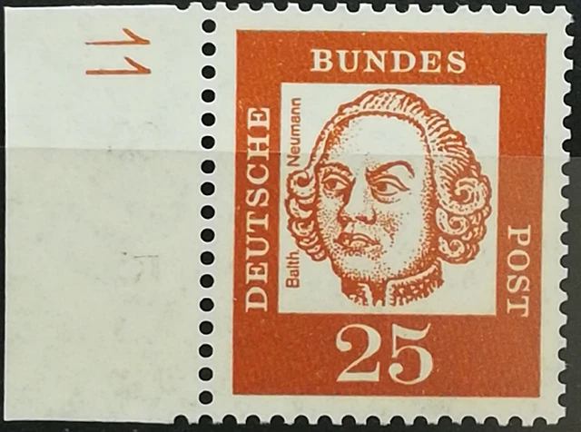 BUND BEDEUTENDE DEUTSCHE NR. 353 y ** SEITENRAND MIT FORMNUMMER 11