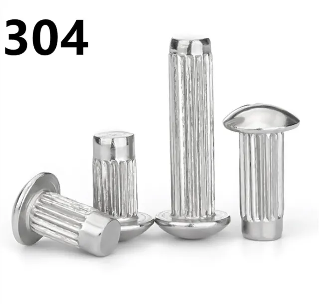 304 Stainless Steel Rivets For Name Plate Round Head Solid Rivets M2 M3 M4 M5