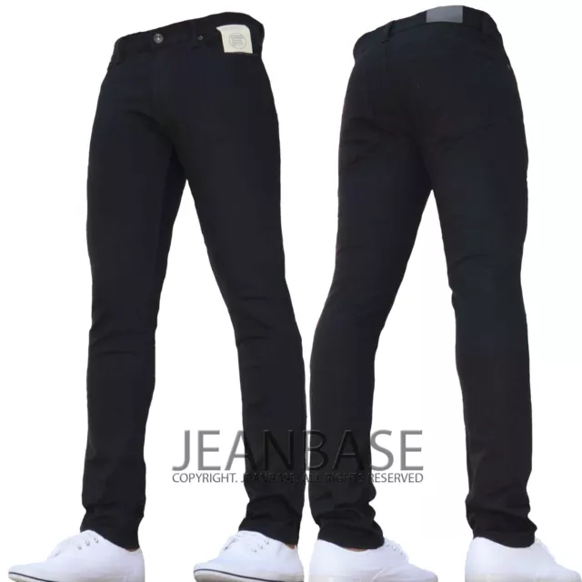 Boys Kids Enzo Dark Designer Stretch Skinny/Slim Fit Denim Chino Jeans Bnwt