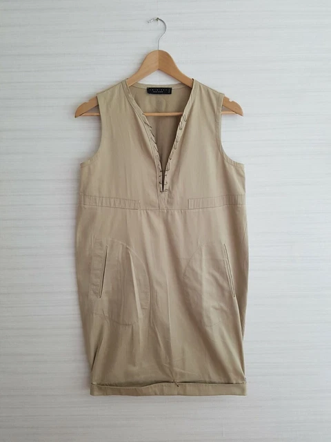 Twin Set Robe Simona Barbieri, Sz. S/M Femme Couleur Beige Sans Manches