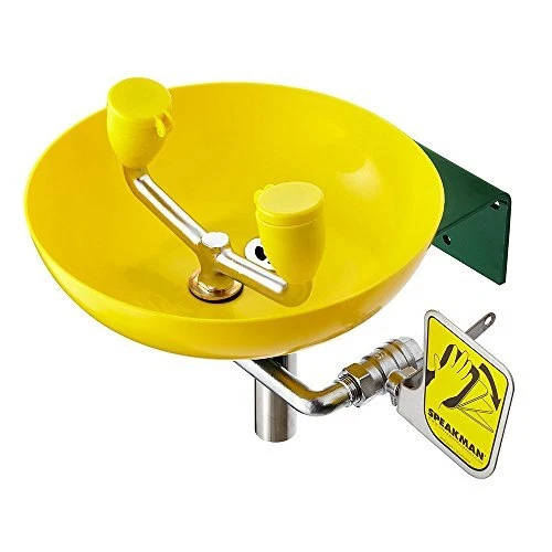 Speakman Yellow SE-580 Traditional Series Wall-Mounted Emergency Eyewash