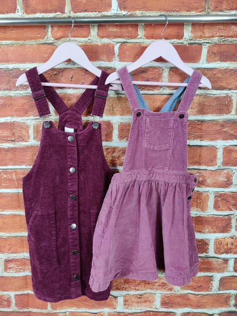 Girls Bundle Age 8-9 Years Fatface Next Pink Corduroy Pinafore Dress Kids 134Cm