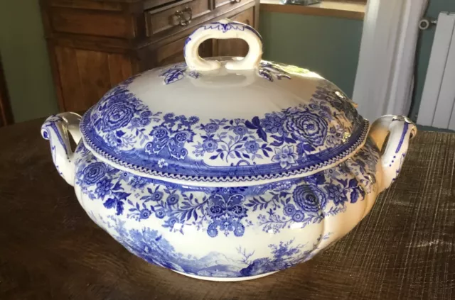  Soupiere céramique ancienne Villeroy et Boch « Burgenland » bleu