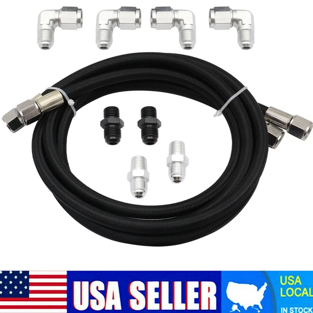 AUTOMATIC TRANSMISSION COOLER Lines Kit 6AN Hose Line Kit Fits GM