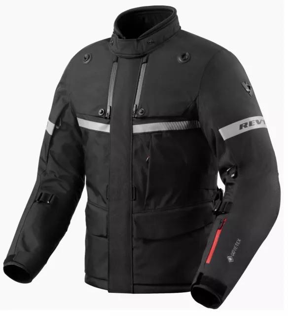 Jacke Motorrad Rev'It Poseidon 3 GTX Laminiert Gore Tex Black Schwarz TG XL
