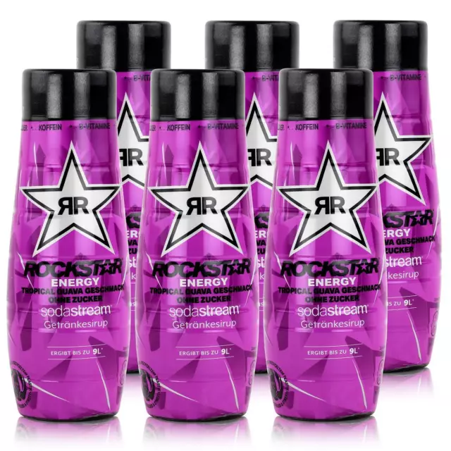 Sodastream Rockstar Energy Tropical Guava Sirup ohne Zucker 440ml (6er Pack)