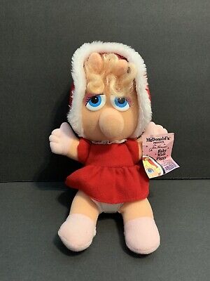 Vintage 1987/88 Baby Miss Piggy Plush Christmas Jim Henson Muppet McDonalds NWT