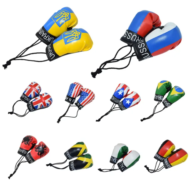 Mini Boxing Gloves Ornament Car Rearview Mirror Hanging Decoration Bag Charm
