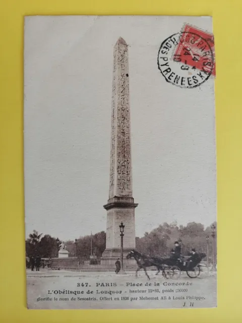 CPA PARIS in 1910 LOUXOR OBELISK Mehemet Ali CHAMPOLLION CHARLES X