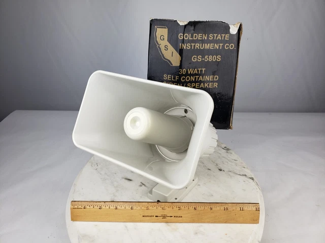 Golden State Instruments Alarm Siren GS-580S 12V 30 Watt Speaker 120 dB GSI