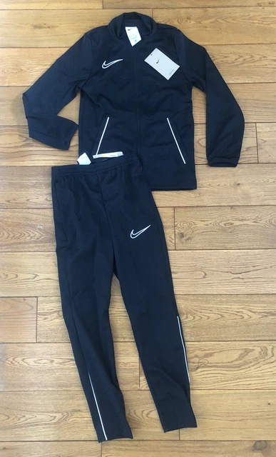 bambini bambini nike academy set tuta trapano riscaldamento nero nuovo con etichette età 7/8 calcio