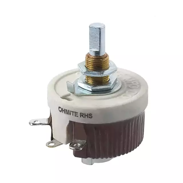 Ohmite RHS3K5, 3.5K Ohm 25 Watt Power Rheostat 1/4" Shaft 25W