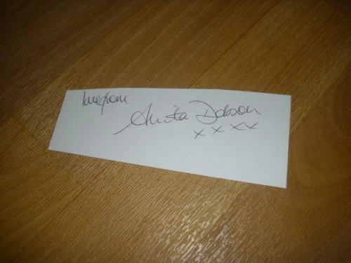 EASTENDERS original hand signed card  ANITA  DOBSON