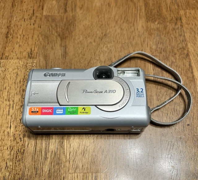 CANON POWERSHOT A310 3.2MP Digital Camera/Silver Not Tested