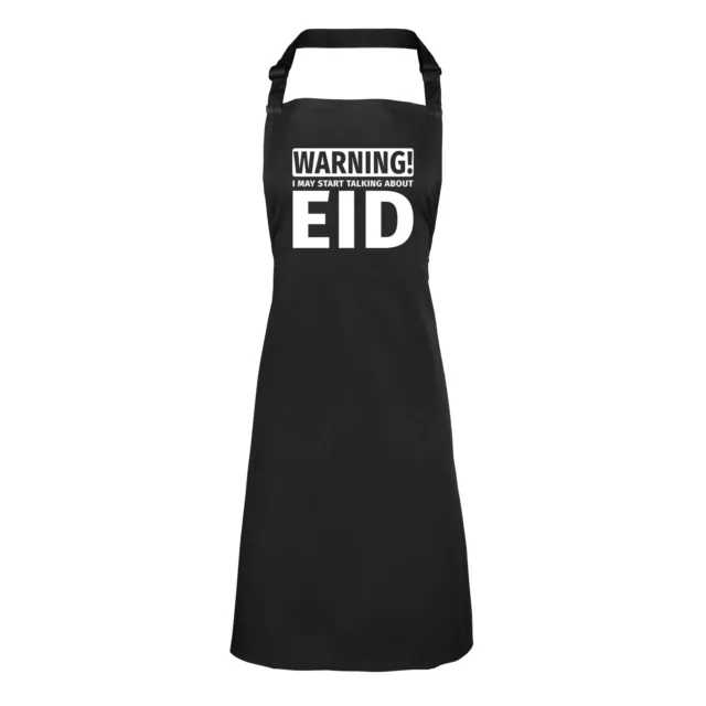 Warning May Start Talking about Eid Mens Womens Apron