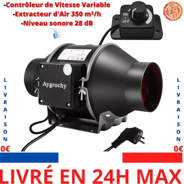 Extracteur air VK 150 U - 460mc/h thermostat et variateur intégré - Winflex  : : Jardin