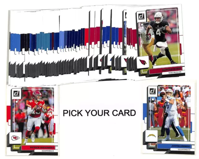 2022 Donruss Football base cards 1-400 - PICK/CHOOSE CARD TO COMPLETE YOUR SET