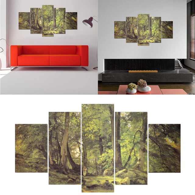 5 Pcs Peintures À L'huile Repeindre Avec De La Colle Pack Combiné
