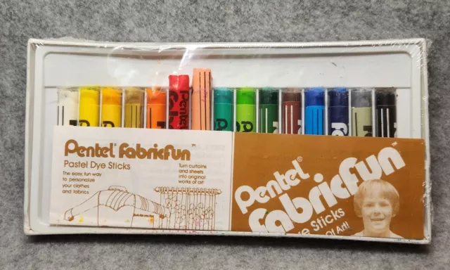 Divertidos palitos de tinte pastel de tela Pentel 15/paquete de colores surtidos
