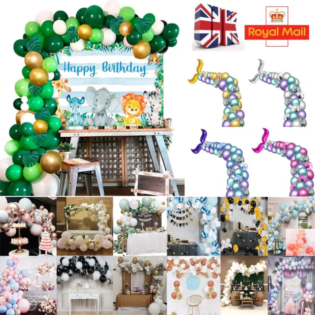 Ballonbogen Kit + Ballons Girlande Geburtstag Hochzeit Party Baby Dusche Dekor UK