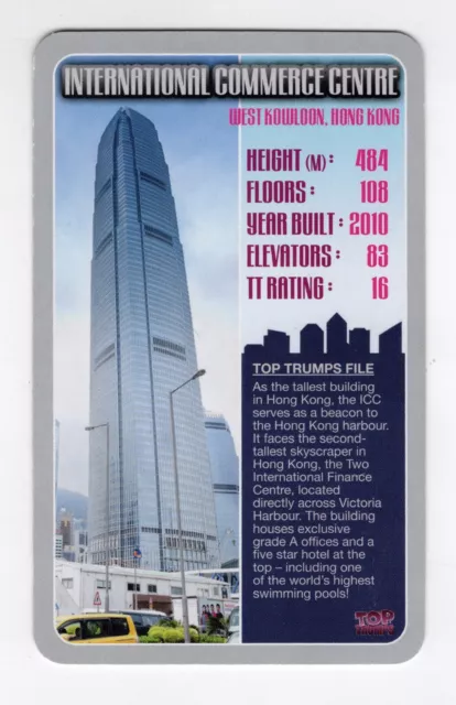 Top Trumps Card. Skyscrapers of the World 2015 Inter. Commerce Centre Hong Kong