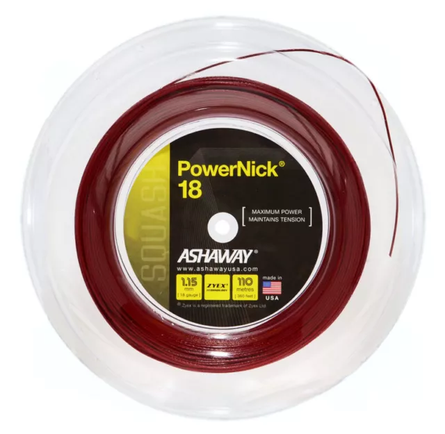 Ashaway PowerNick 18 - 1.15mm (Red) 110m reel