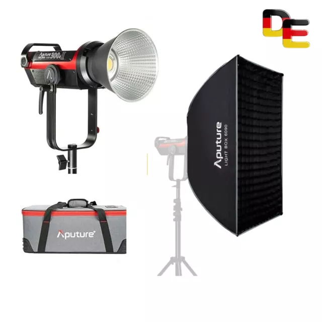 Aputure LS C300d 2 300d II LED COB Studio Lámpara LED Video Luz + 60*90cm Softbox