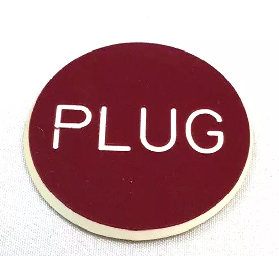 Lammer 1.25" PLUG (BURGUNDY/WHITE) ******~BRAND NEW~******:E