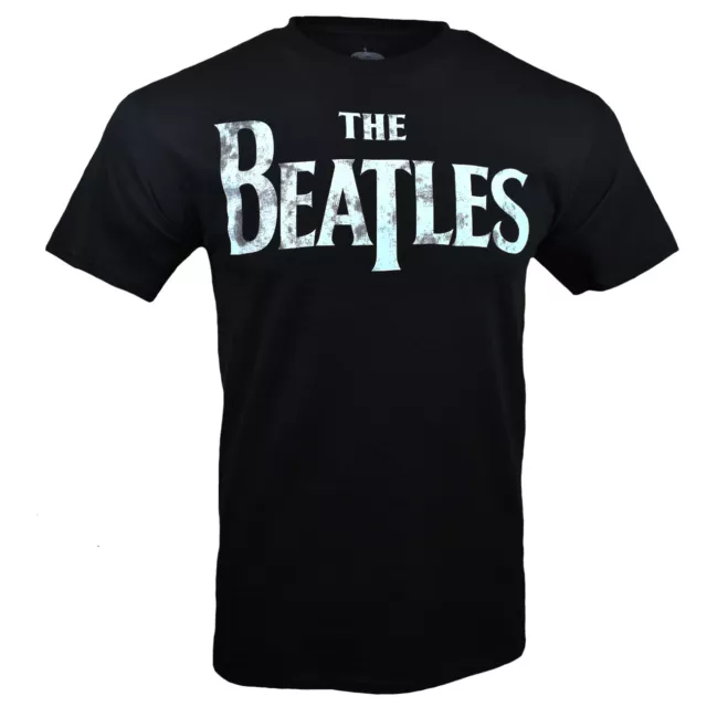 THE BEATLES MENS Tee T Shirt Black, John Lennon Rock Band Black Music ...