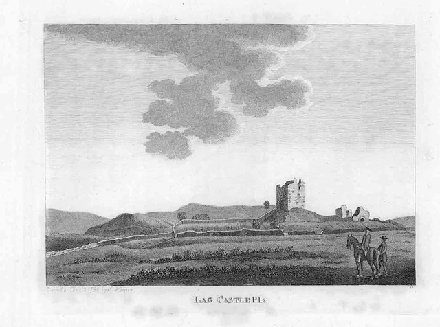1797 Antique Print LAG CASTLE PL.2 Lag Tower Dumfries & Galloway (GS185)