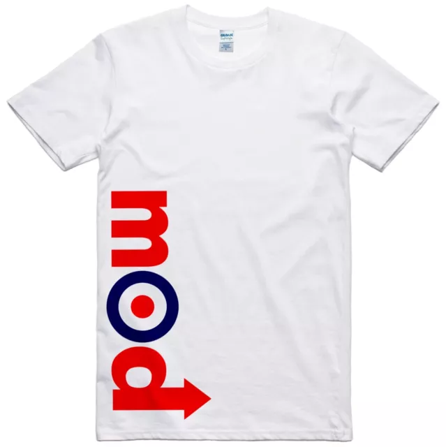 Mod T Shirt Skooterboys Mens Side Print Regular Fit 100% Cotton Tee