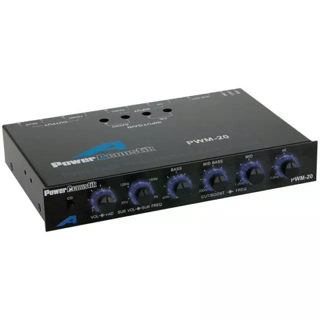 Power Acoustik PWM20 4 Band Parametric Car Equalizer