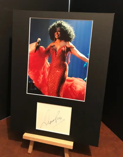 DIANA ROSS The Supremes Genuine Authentic 16x12 Vintage Signed Display UACC COA
