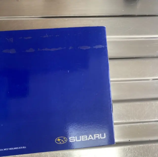 Subaru Service Book Impreza Turbo Damaged 2