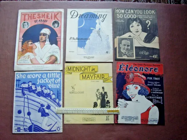 Big Job Lot 72 Pieces of Vintage 1920s/30s Sheet Music. Pop Songs of the Day