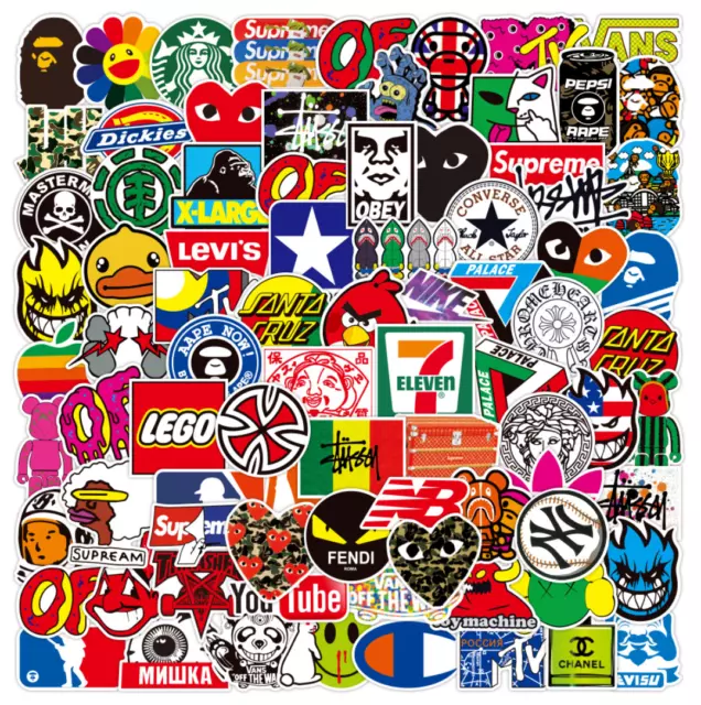100 200 300 400 500 Big Size Random Stickers Bundle SANTA CRUZ Logo Skateboard