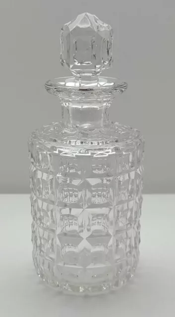 Vintage Clear Jar with Glass Stopper Perfume Condiment Spice Apothecary