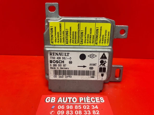 Calculateur Airbag Renault Clio 2 Phase 1 – Bosch 0285001157 – Occasion Bon état