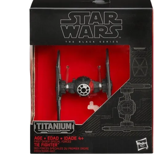 Star Wars The Black Series Titanium First Order Tie Fighter Ship / Boxed